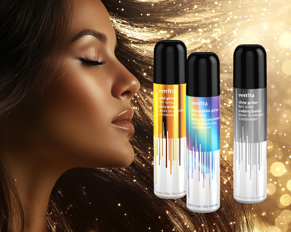 Spray pailleté pour cheveux Venita